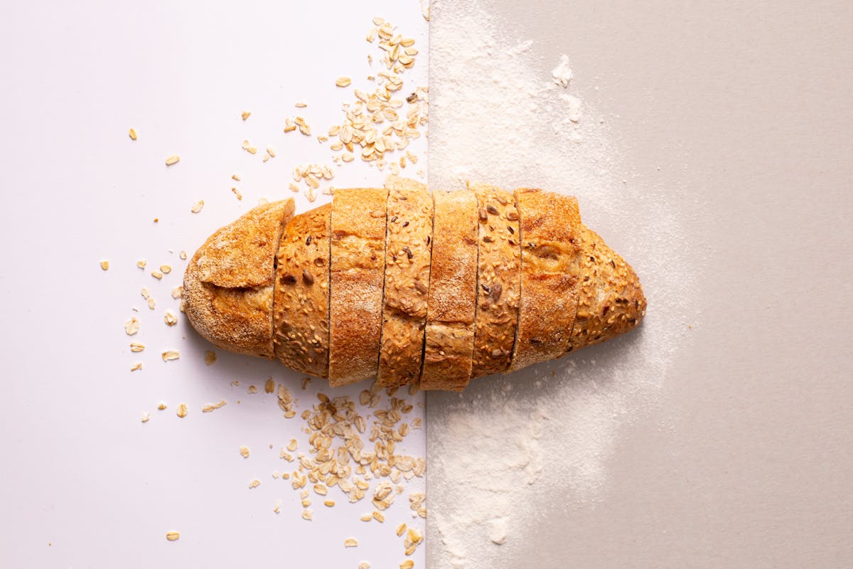 Fresh baked whole grain bread loaf